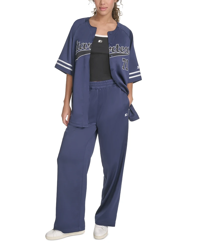 Starter Women's Logo Raglan-Sleeve Baseball Shirt