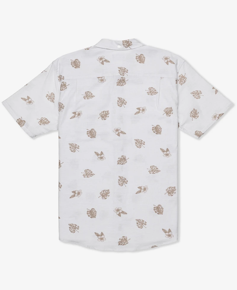 Hurley Men's Oao Stretch Print Short Sleeve Shirt