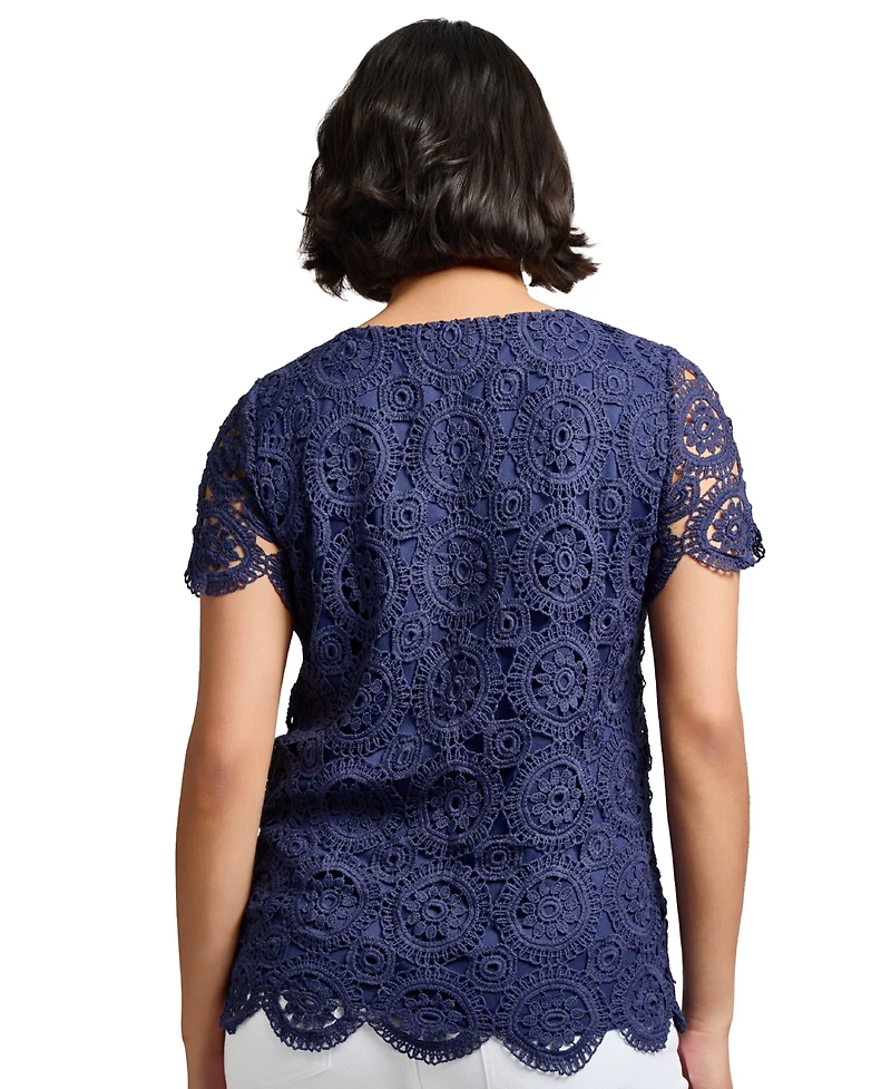 Jones New York Petite Lace T-Shirt