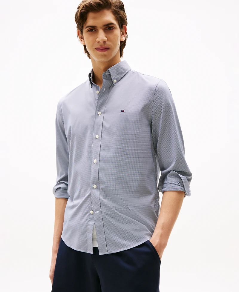 Tommy Hilfiger Men's Regular-Fit Gingham Performance Shirt