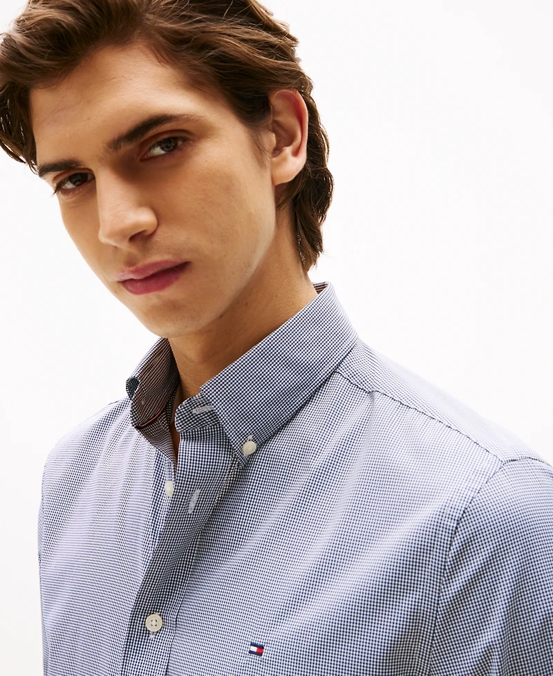Tommy Hilfiger Men's Regular-Fit Gingham Performance Shirt