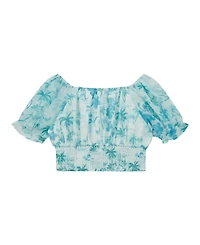 Guess Big Girls Chiffon Flutter Sleeve Top