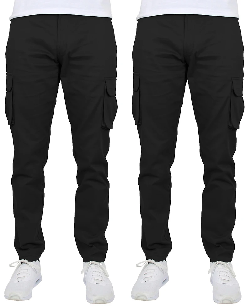 Blu Rock Men's 2-Pack Flex Stretch Cargo Pants