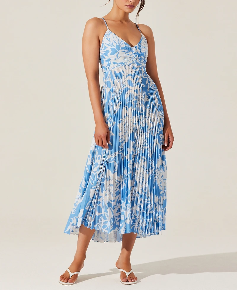 Astr the Label Women's Blythe Pleated Tie-Back Dress