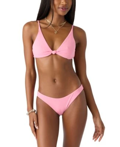 Oneill Juniors Ribbed Knot Front Bikini Top Hipster Bottoms