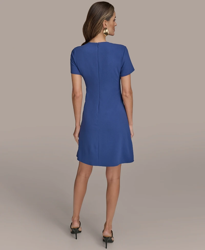 Donna Karan New York Women's Side-Ruched Hardware-Trim Dress