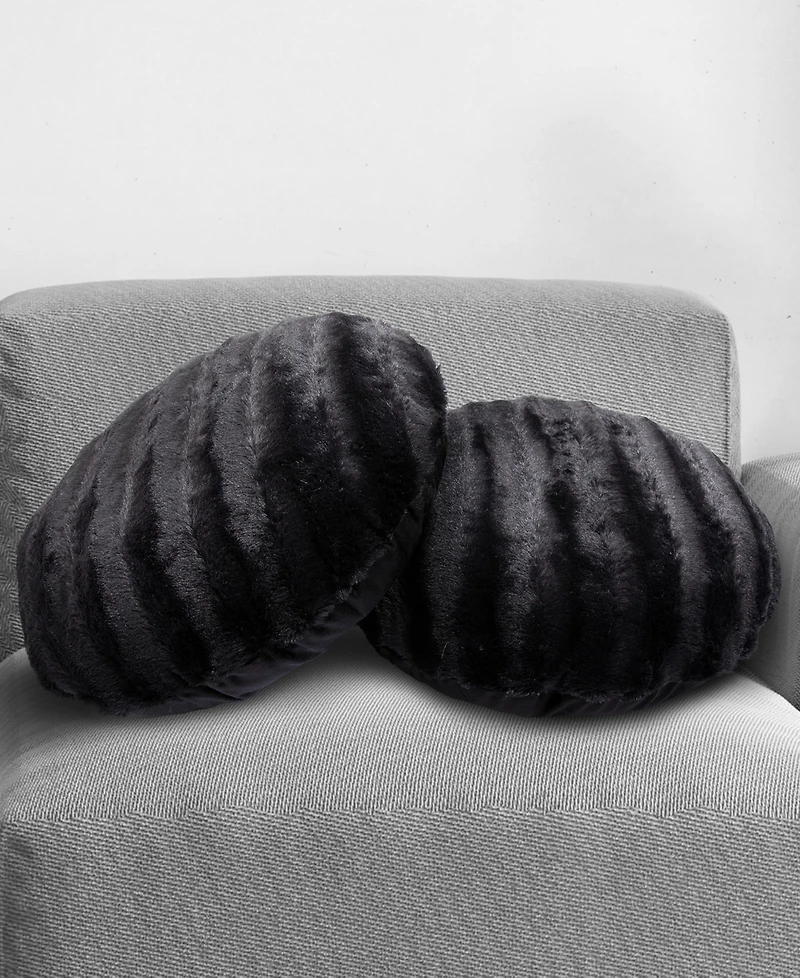 Cheer Collection Decorative Round Deccorative Pillow Set, 18" x