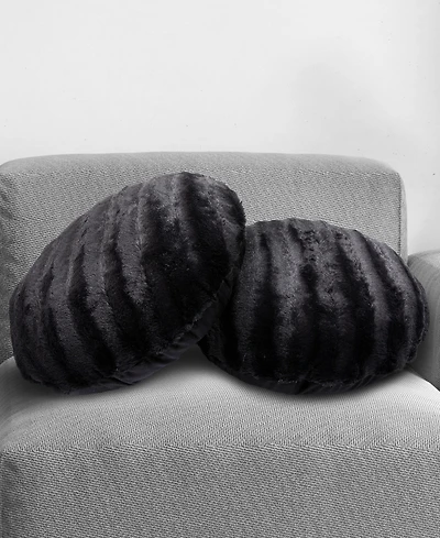 Cheer Collection Decorative Round Deccorative Pillow Set, 18" x