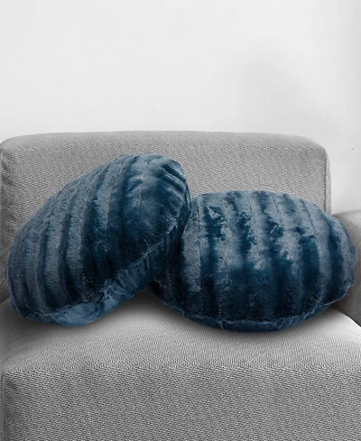 Cheer Collection Decorative Round Deccorative Pillow Set, 18" x