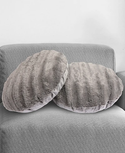 Cheer Collection Decorative Round Deccorative Pillow Set, 18" x