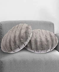 Cheer Collection Decorative Round Deccorative Pillow Set, 18" x