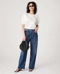 French Connection Women's Alexis Cotton Puff-Sleeve Top