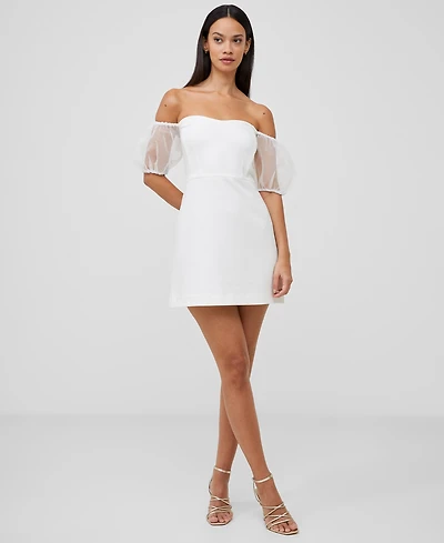 French Connection Women's Whisper Puff Organza-Sleeve Dress