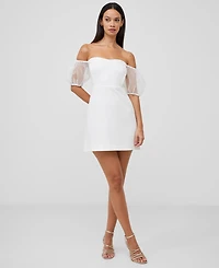 French Connection Women's Whisper Puff Organza-Sleeve Dress