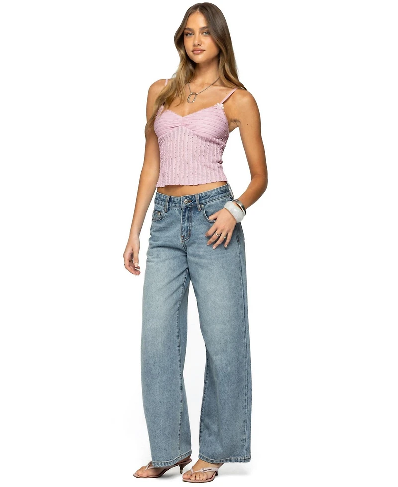Edikted Women's Aryah Ruffled Tank Top