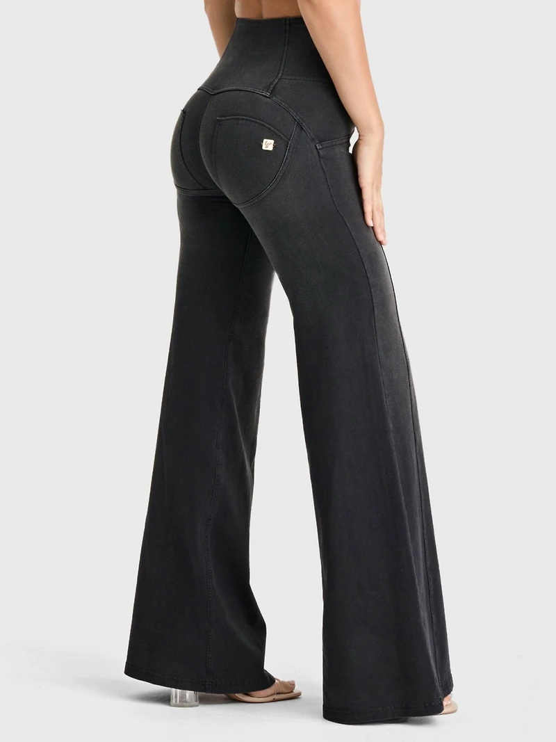 Freddy Women's High-Rise Sculpting Palazzo Flare Jeans