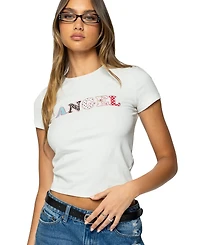 Edikted Women's Angel Patch T Shirt
