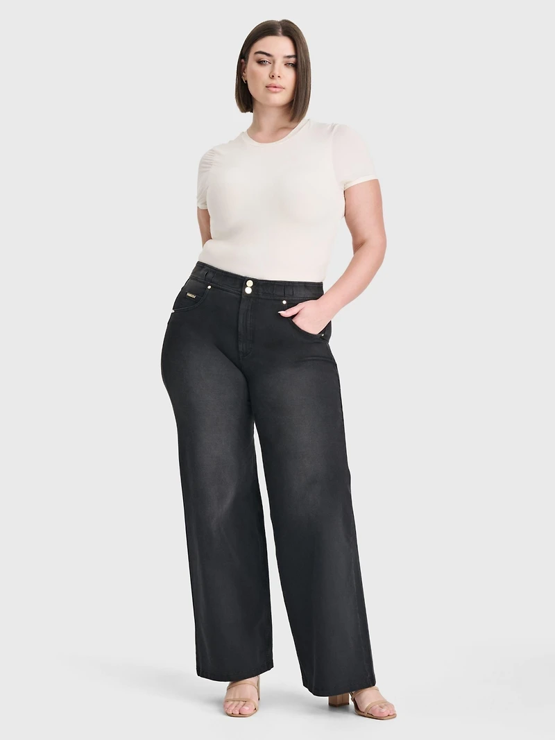 Freddy Women's High-Rise Shaping Wide Leg Jeans