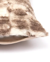 Cheer Collection Decorative Faux Fur Deccorative Pillow Set, 12" x 20"