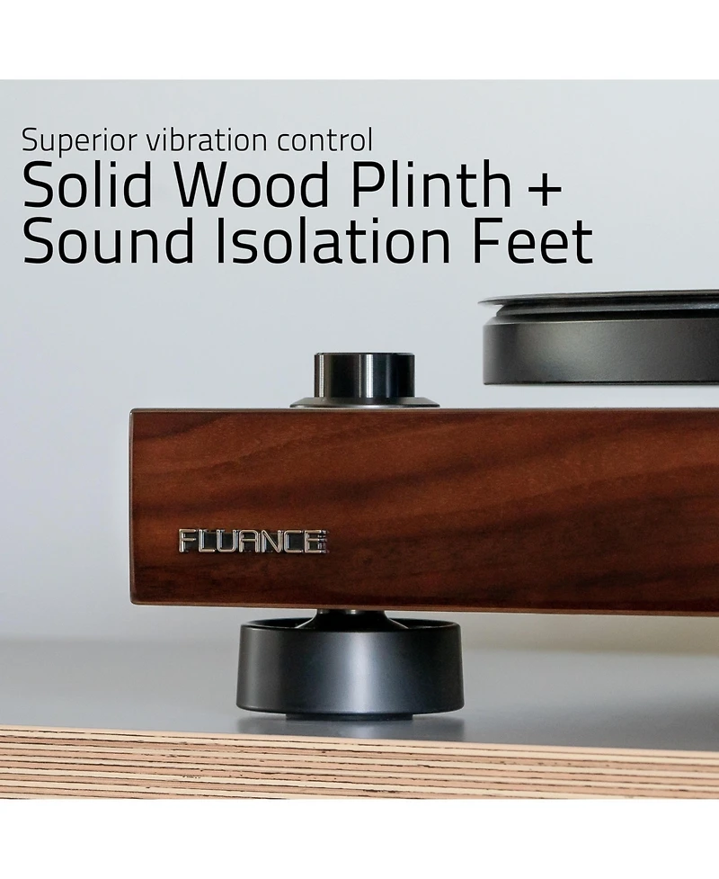 Fluance RT81 Elite High Fidelity Vinyl Turntable (White) with Ai81 Powered 2-Way Floorstanding Speakers (Bamboo), Diamond Stylus, Belt Drive, Built-in