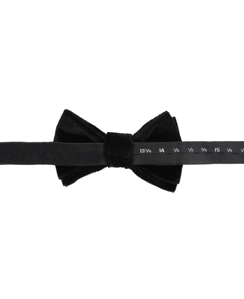Trafalgar Men's Poirot Velvet Solid Colored Bow Tie