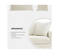 Farmhouse Patrice 80.7" Slipcovered Sofa
