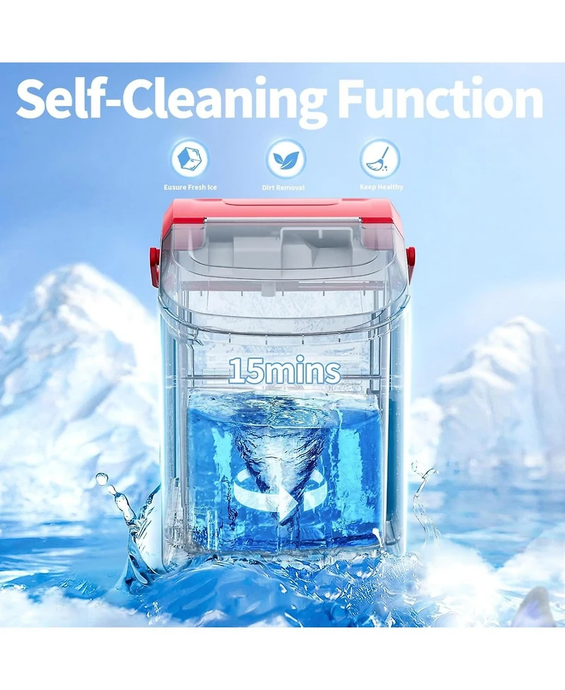Antarctic Star Nugget Countertop Ice Maker with Soft Chewable