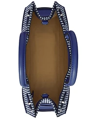 Lauren Ralph Lauren Striped Canvas Small Devyn Tote Bag