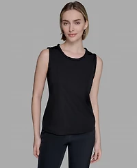 Karl Lagerfeld Paris Women's Braided-Trim Sleeveless Top