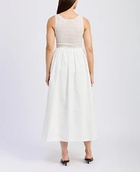En Saison Women's Denver Mixed-Media Midi Dress