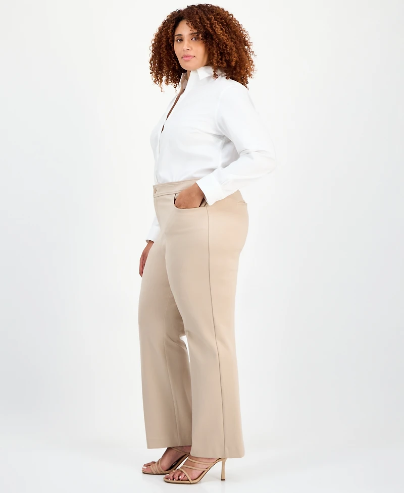 Anne Klein Plus Wide-Leg Trousers