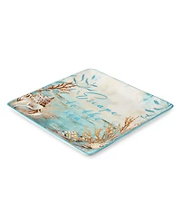 Certified International Escape to the Sea Square Platter