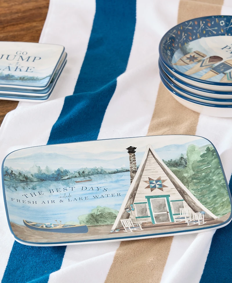 Certified International Wake At The Lake Rectangular Platter