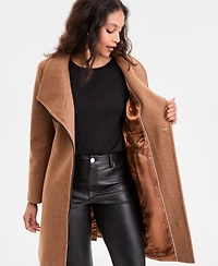 Dkny Women's Asymmetric Front-Zip Belted Coat, Exclusively at Macy's