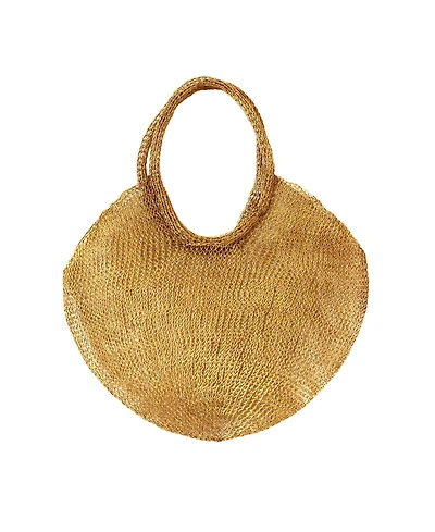 Sol Mesh Wire Tote Bag in Dark Gold