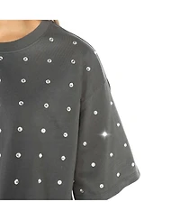 Gameday Couture Women's Gray Michigan Wolverines Go Time Rhinestone Crop T-Shirt