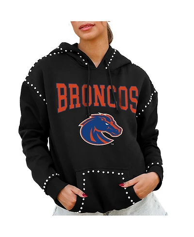 Gameday Couture Women's Black Boise State Broncos Studded Pullover Hoodie
