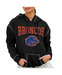 Gameday Couture Women's Black Boise State Broncos Studded Pullover Hoodie