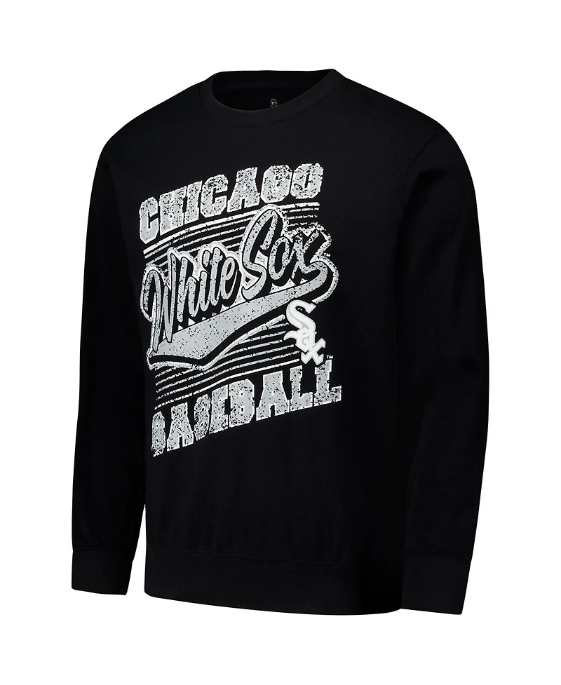 Stitches Men's Black Chicago White Sox Pullover Sweatshirt