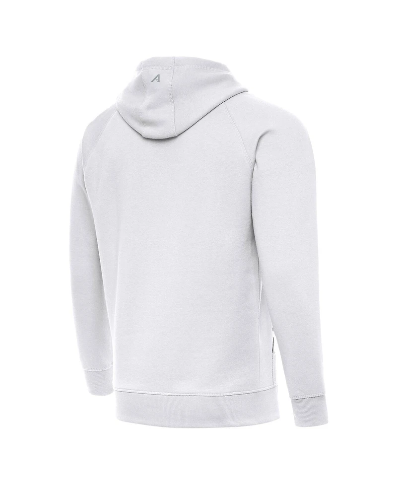 Antigua Men's White Clemson Tigers Golfer Victory Pullover Hoodie