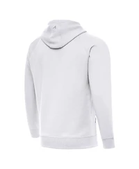 Antigua Men's White Clemson Tigers Golfer Victory Pullover Hoodie