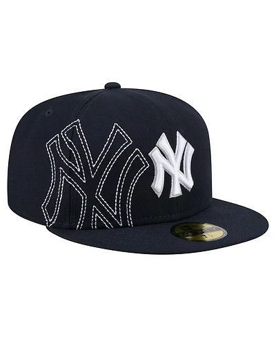 New Era Men's Navy York Yankees Yarn Stitch 59FIFTY Fitted Hat
