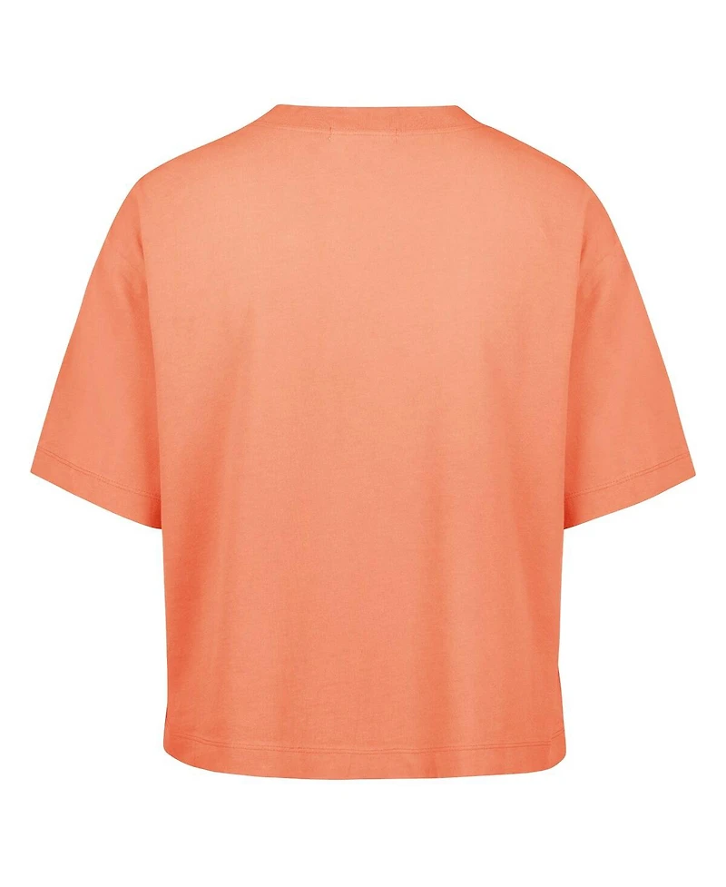 '47 Brand Women's Orange Miami Dolphins Florentina Montauk Cropped T-Shirt