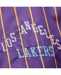 Mitchell & Ness X Dannijo Women's Purple Los Angeles Lakers Satin Full-Snap Jacket