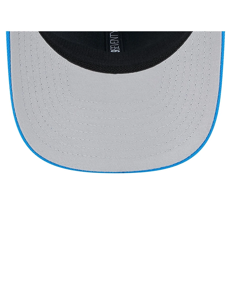 New Era Men's Blue Detroit Lions Main Trucker 9SEVENTY Stretch-Snap Hat