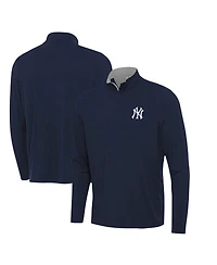 Antigua Men's Navy New York Yankees Content Quarter-Zip Top