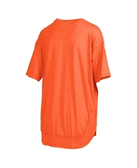 Pressbox Women's Orange Clemson Tigers Poncho T-Shirt