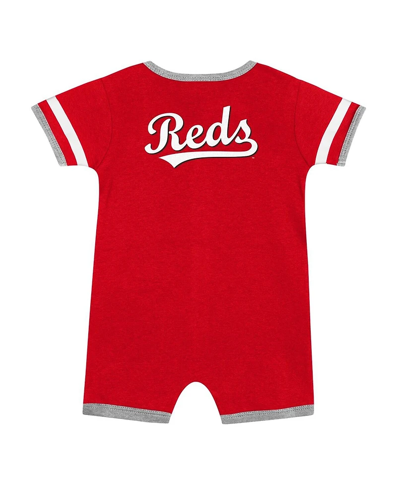 Outerstuff Newborn Red Cincinnati Reds Double Hit Coveralls