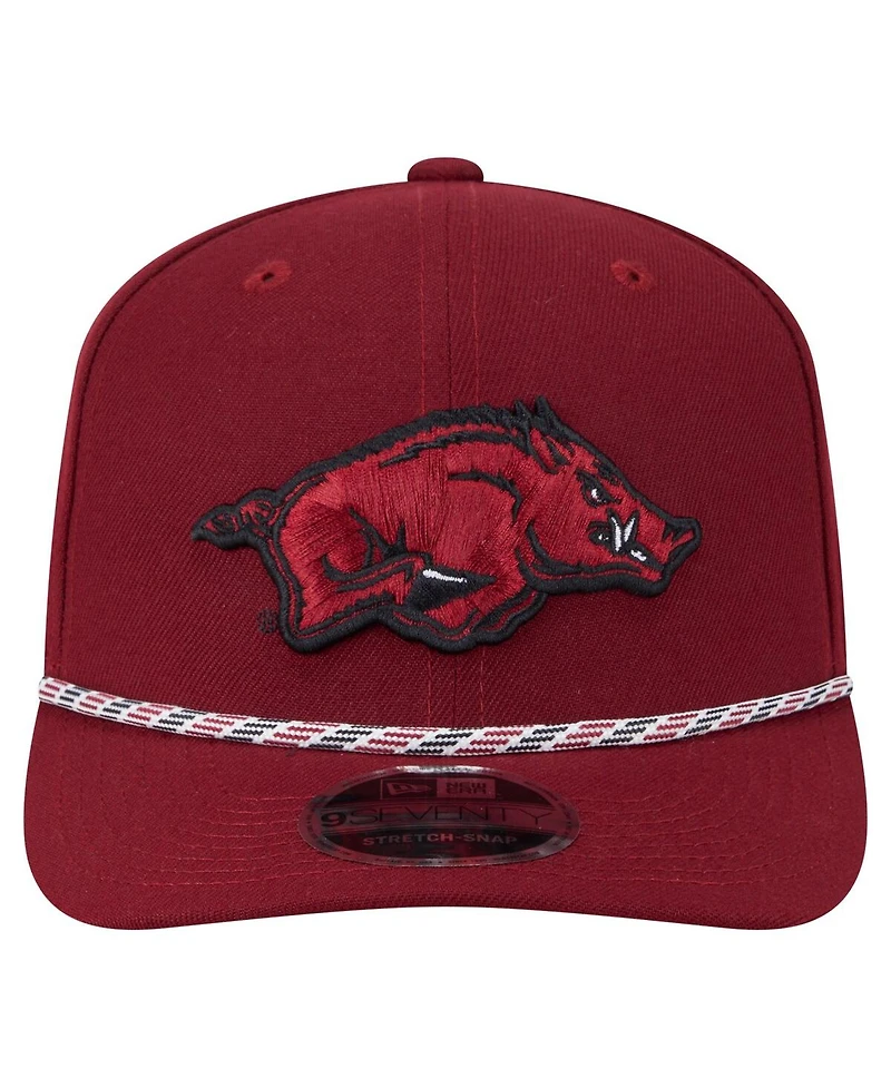 New Era Men's Cardinal Arkansas Razorbacks Game Day Multi-Rope 9SEVENTY Stretch-Snap Hat