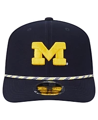 New Era Men's Navy Michigan Wolverines Game Day Multi-Rope 9SEVENTY Stretch-Snap Hat